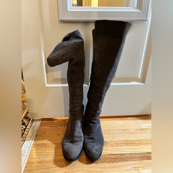Grey Women’s Stretchy All Weather Over The Knee Boots Size 40 - Picture 1 of 5